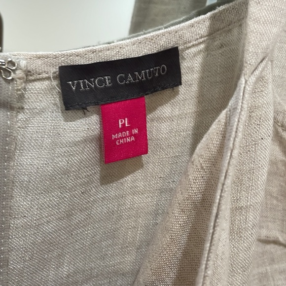 Vince Camuto Cream Linen Summer Dress - Picture 3 of 5